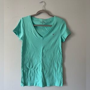 Vineyard Vines Short-Sleeve V-Neck Tee in Turquoise